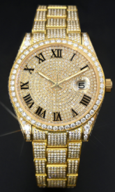 lab-grown diamond full diamond watch