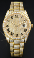 lab-grown diamond full diamond watch