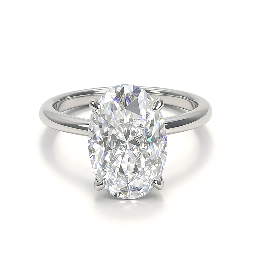Eternal Harmony IGI Certified Oval Cut Lab-Grown Diamond Women's Ring, Engagement Ring, Wedding Ring, Anniversary Diamond Ring (D Color, VS Clarity)