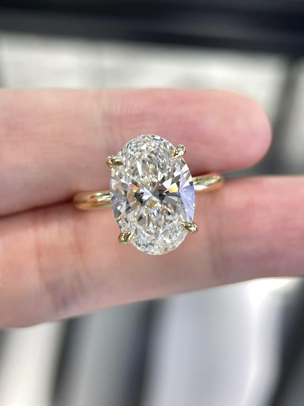 Eternal Harmony IGI Certified Oval Cut Lab-Grown Diamond Women's Ring, Engagement Ring, Wedding Ring, Anniversary Diamond Ring (D Color, VS Clarity)