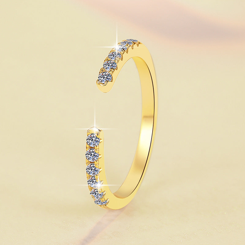 Affordable Luxury Ring – Women's  Stackable Eternity Ring (Sterling Silver with 18K Gold Plating)