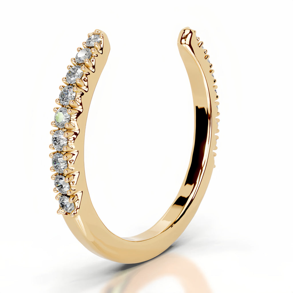 Affordable Luxury Ring – Women's  Stackable Eternity Ring (Sterling Silver with 18K Gold Plating)