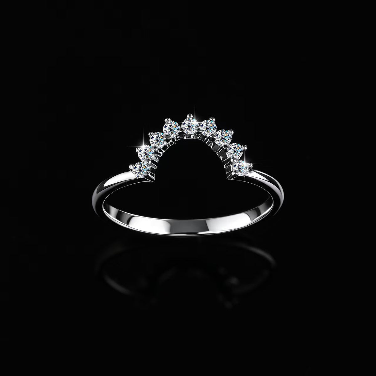 Affordable Luxury Ring – Women's  Stackable Eternity Ring (Sterling Silver with 18K Gold Plating)