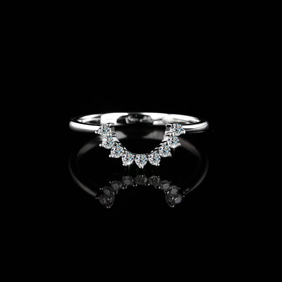 Affordable Luxury Ring – Women's  Stackable Eternity Ring (Sterling Silver with 18K Gold Plating)