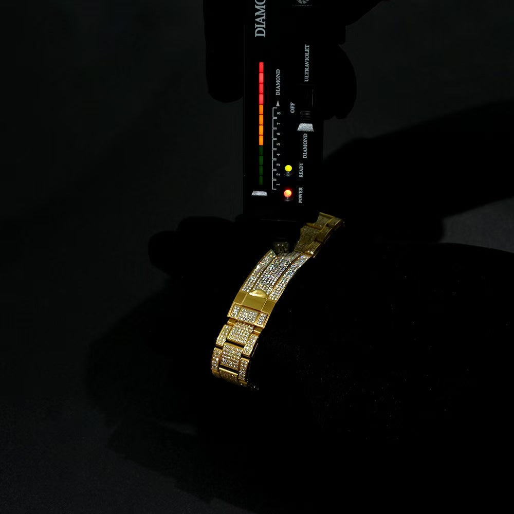 lab-grown diamond full diamond watch