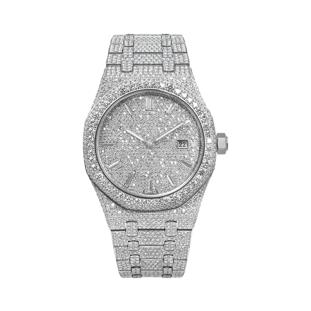 lab-grown diamond full diamond watch