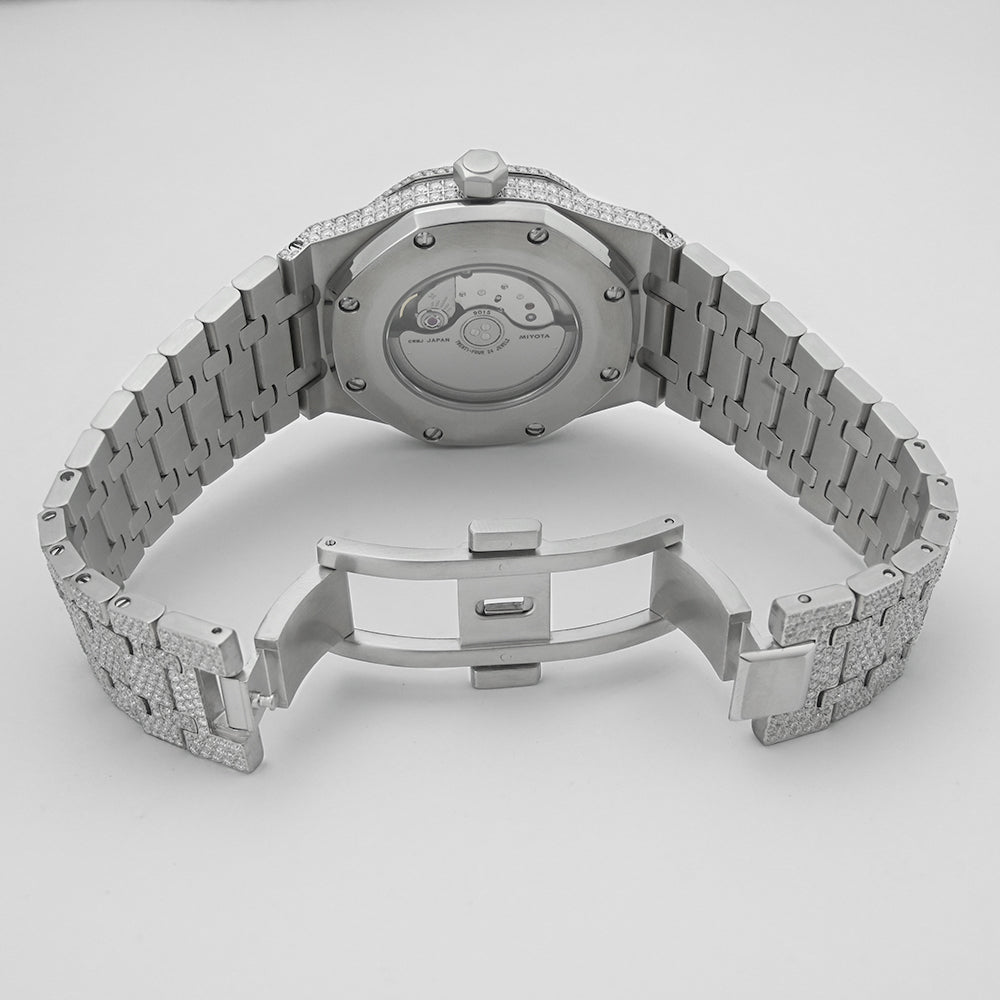 lab-grown diamond full diamond watch