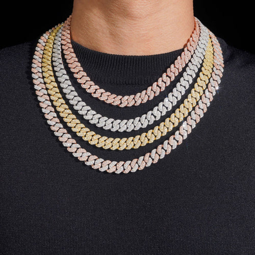 10mm Fully Iced-Out Cuban Link Necklace – Hip-Hop Style / Viral Instagram Hit